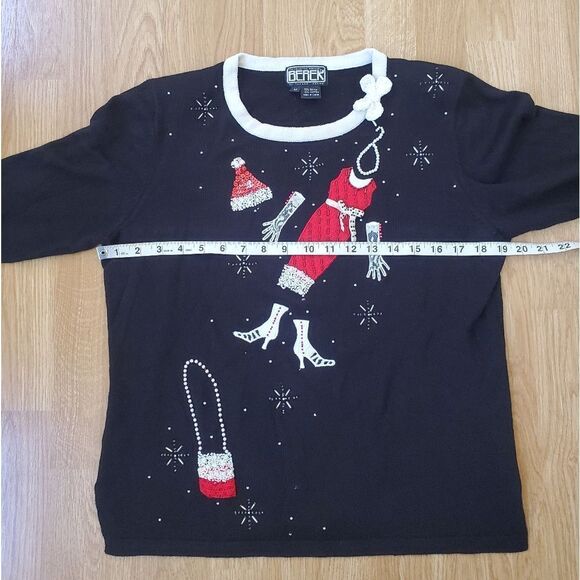 Berek Embellished Christmas Fancy Outfit Sweater sz Med - Picture 6 of 9